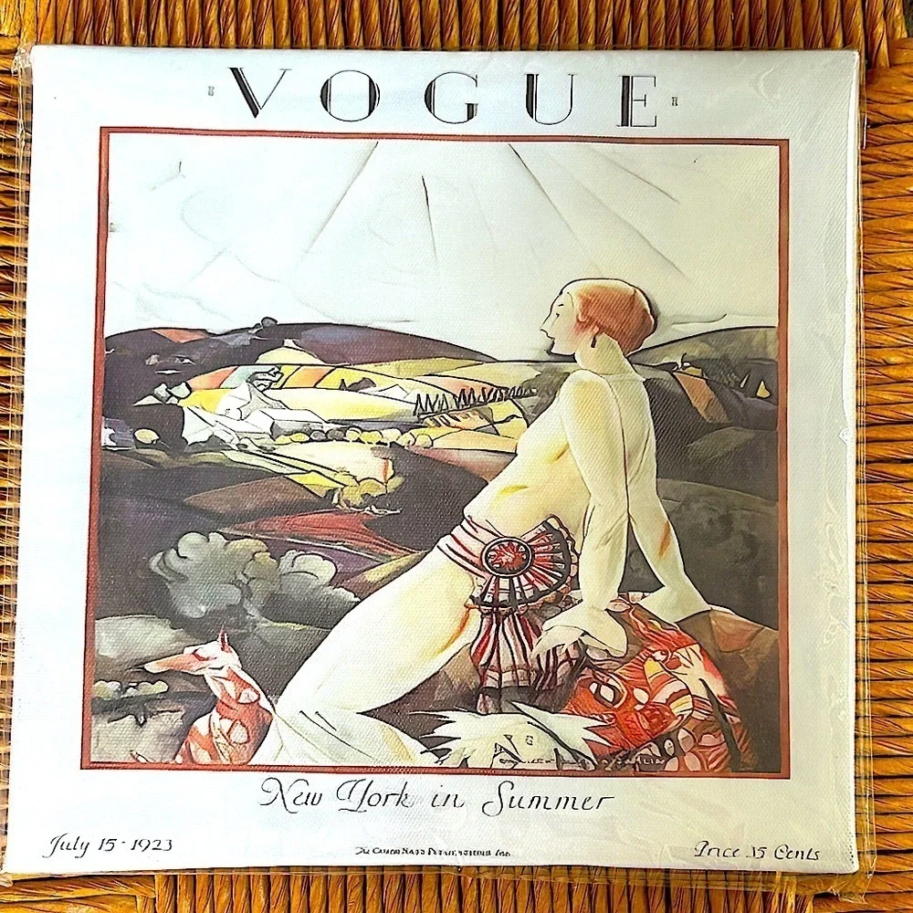 Vogue “New York in Summer” Canvas Art Reproduction 9 x 9 x 1 July 15, 1923